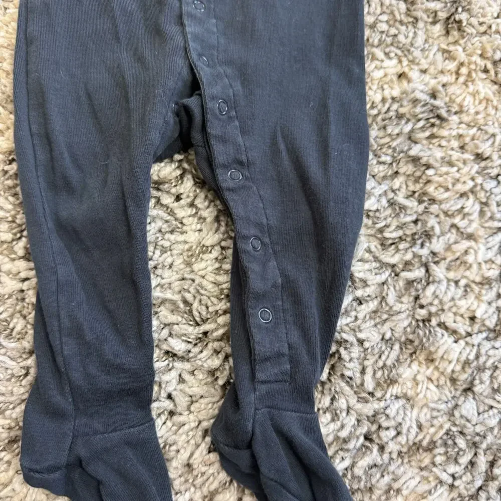 Primary Black Snap Up Sleeper Playsuit One Piece Outfit Footie Baby 6-9 Months